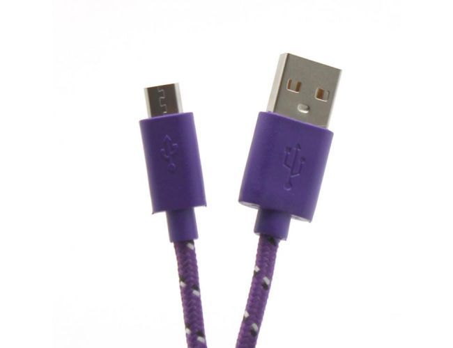 S-BOX ljubičasti kabl za punjač USB A (muški) na micro USB (muški) 1m