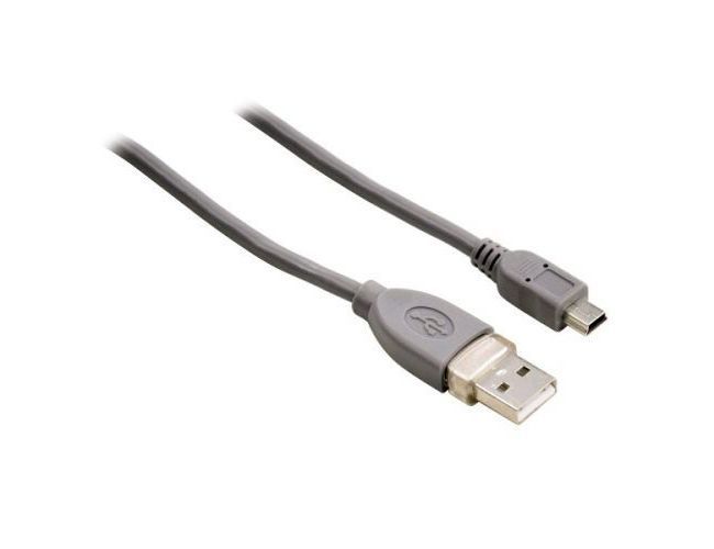 Hama (39661) kabl USB A (muški) na mini USB (muški) 0.25m sivi