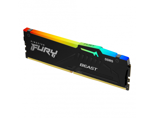Kingston DDR5 32GB 5600MHz FURY Beast RGB Black (KF556C40BBA-32) memorija za desktop