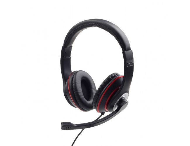 Gembird (MHS-03-BKRD) crno-crvene gejmerske slušalice sa mikrofonom