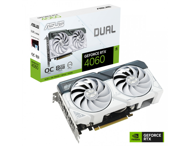 Asus Dual GeForce RTX4060 White OC Edition (DUAL-RTX4060-O8G-WHITE) grafička kartica 8GB GDDR6 128bit