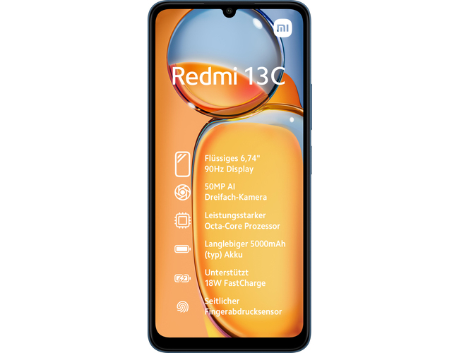 Xiaomi Redmi 13C 4/128GB plavi mobilni 6.74" Octa Core Mediatek MT6769Z Helio G85 4GB 128GB 50Mpx+2Mpx Dual Sim